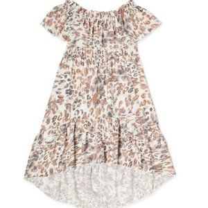 Off-the-Shoulder Ruffle Hi Low Dress